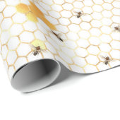 ひまわり及びビーシリーズデザイン九 ラッピングペーパー (ロールコーナー)