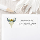 ひまわり及びブルスカル差出人住所ラベル ラベル (インサイチュ)