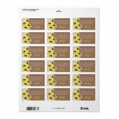 ひまわり及びレース素朴のラ結婚ベル ラベル (フルシート)