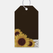 ひまわり及びヴィンテージレ結婚ース ギフトタグ (裏面)