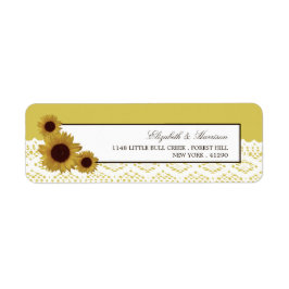 ひまわり及びヴィンテージレ結婚ース ラベル