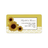 ひまわり及びヴィンテージレ結婚ース ラベル (正面)