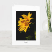 ひまわり及び意味 カード (裏面)