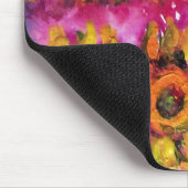 ひまわり及び黒鶏 マウスパッド (コーナー)