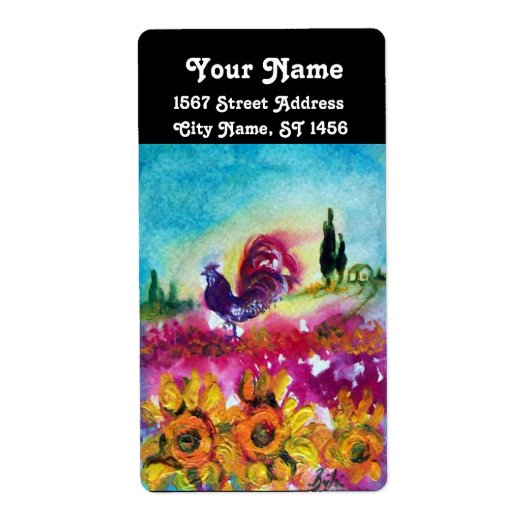 ひまわり及び黒鶏 ラベル (正面)