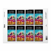 ひまわり及び黒鶏 ラベル (フルシート)