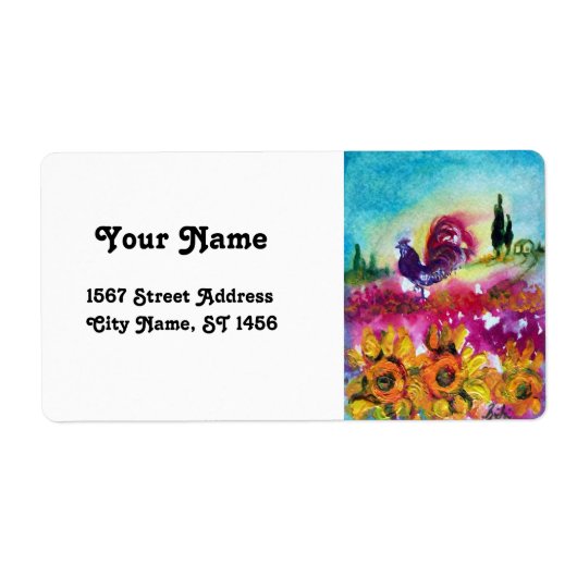 ひまわり及び黒鶏 ラベル (正面)