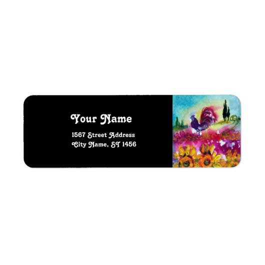 ひまわり及び黒鶏 ラベル (正面)