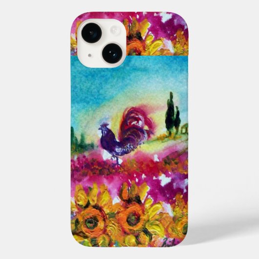 ひまわり及び黒鶏 Case-Mate iPhoneケース (裏面)