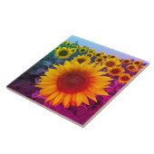 ひまわり収穫明るい色の国フローラ タイル (側面)