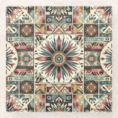 ひまわり収穫 ガラスコースター (正面)