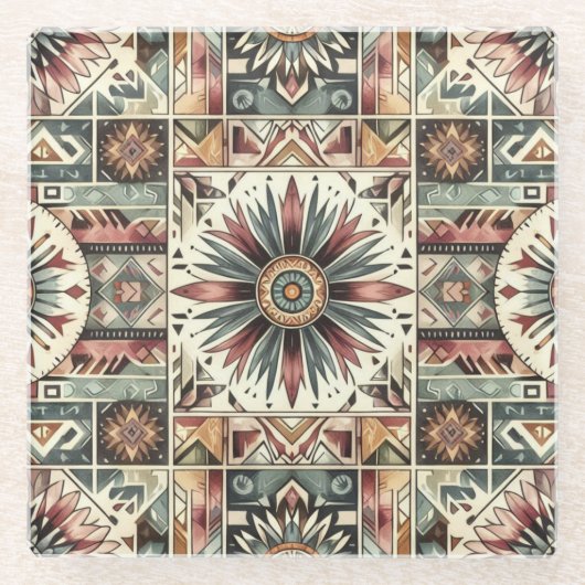 ひまわり収穫 ガラスコースター (正面)