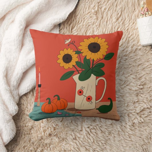 ひまわり収穫 クッション (ブランケット)