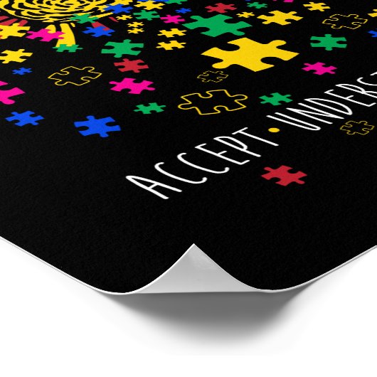 ひまわり受け入れ愛の世界の自閉症の戦争 ポスター (角)