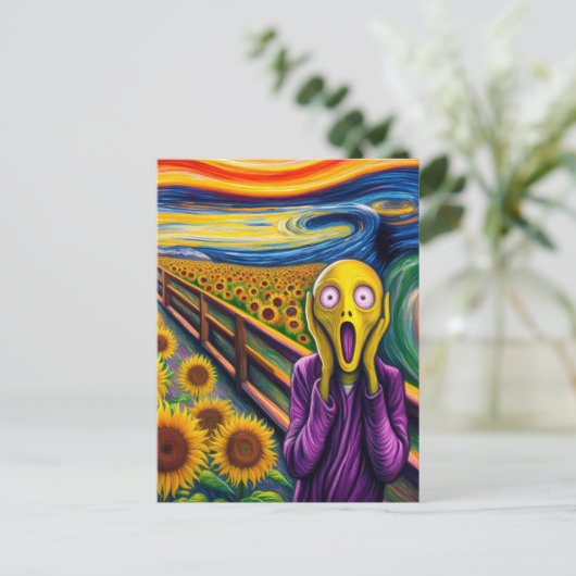 ひまわり叫ぶエイリアン ポストカード (スタンド正面)