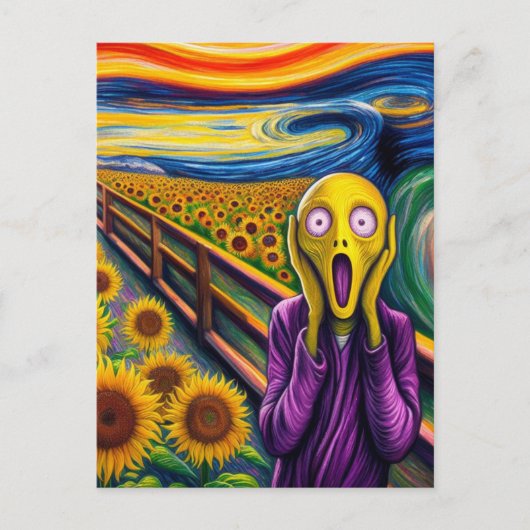 ひまわり叫ぶエイリアン ポストカード (正面)