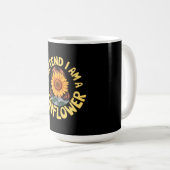 ひまわり可愛いふりをするおもしろいフローラ コーヒーマグカップ (正面右)