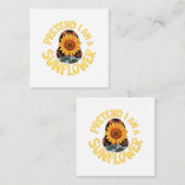 ひまわり可愛いふりをするおもしろいフローラ スクエア名刺 (正面/裏面)