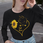 ひまわり可愛い猫好き母の日 Tシャツ