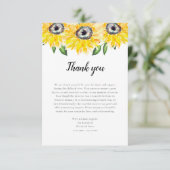 ひまわり台本の葬儀ありがとう水彩 サンキューカード (スタンド正面)
