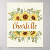 ひまわり名ポスターアートデコール ポスター (正面)