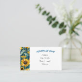 ひまわり名刺、コールカード。 名刺 (スタンド正面)