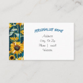 ひまわり名刺、コールカード。 名刺