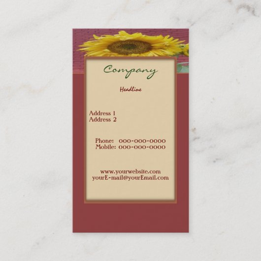 ひまわり名刺 名刺 (正面)