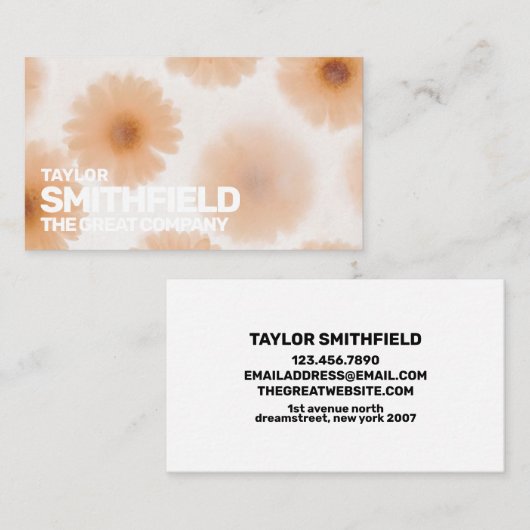 ひまわり名刺 名刺 (正面/裏面)