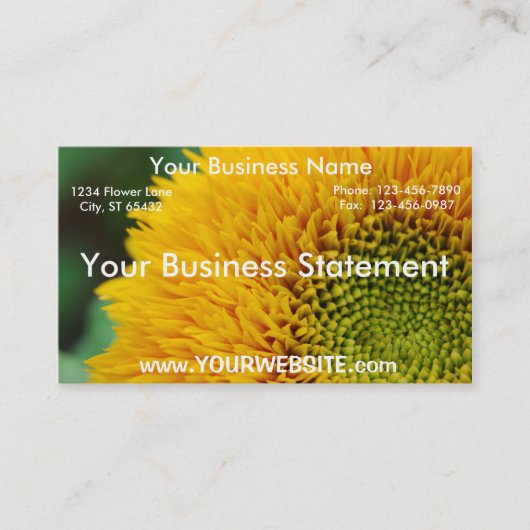 ひまわり名刺 名刺 (正面)