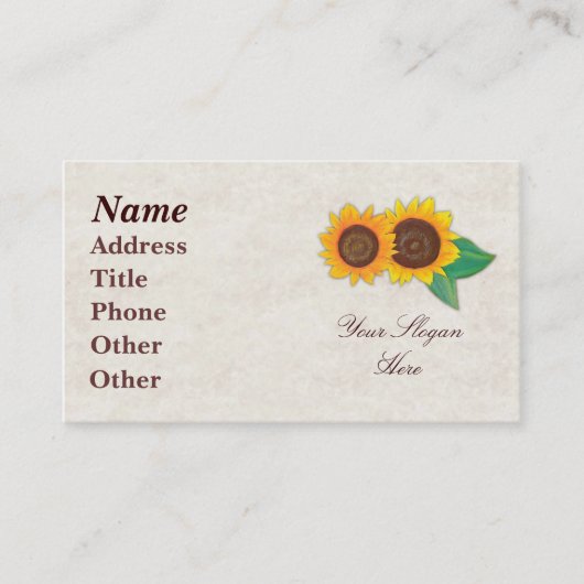 ひまわり名刺 名刺 (正面)