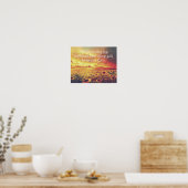 ひまわり喜びを見つける…感動的引用文 ポスター (キッチン)