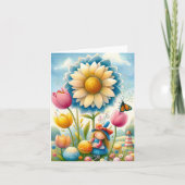 ひまわり喜び カード (正面)