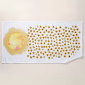 ひまわり喜び ビーチタオル (正面)