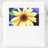 ひまわり四角形ステッカー 長方形シール (バッグ)