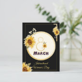 ひまわり国際的の女性の日2025年3月8日 ポストカード (スタンド正面)