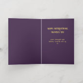 ひまわり国際的の女性の日2025年3月8日 箔グリーティングカード (内側レイダウン)