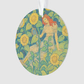 ひまわり園の花の子の女性 オーナメント (正面)