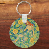 ひまわり園の花の子の女性 キーホルダー (正面)