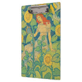 ひまわり園の花の子の女性 クリップボード (左)