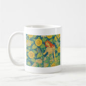 ひまわり園の花の子の女性 コーヒーマグカップ (左)