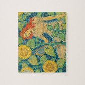 ひまわり園の花の子の女性 ジグソーパズル (縦)