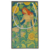 ひまわり園の花の子の女性 スモールペーパーバッグ (裏面)