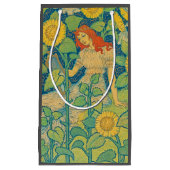 ひまわり園の花の子の女性 スモールペーパーバッグ (正面)