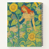 ひまわり園の花の子の女性 ノートブック (裏面)