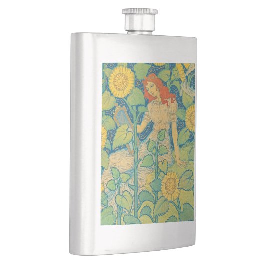 ひまわり園の花の子の女性 フラスク (右)
