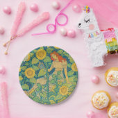 ひまわり園の花の子の女性 ペーパープレート (パーティー)