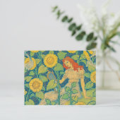 ひまわり園の花の子の女性 ポストカード (スタンド正面)