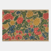 ひまわり園の花の子の女性 ラッピングペーパーシート (正面3)