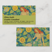ひまわり園の花の子の女性 名刺 (正面/裏面)